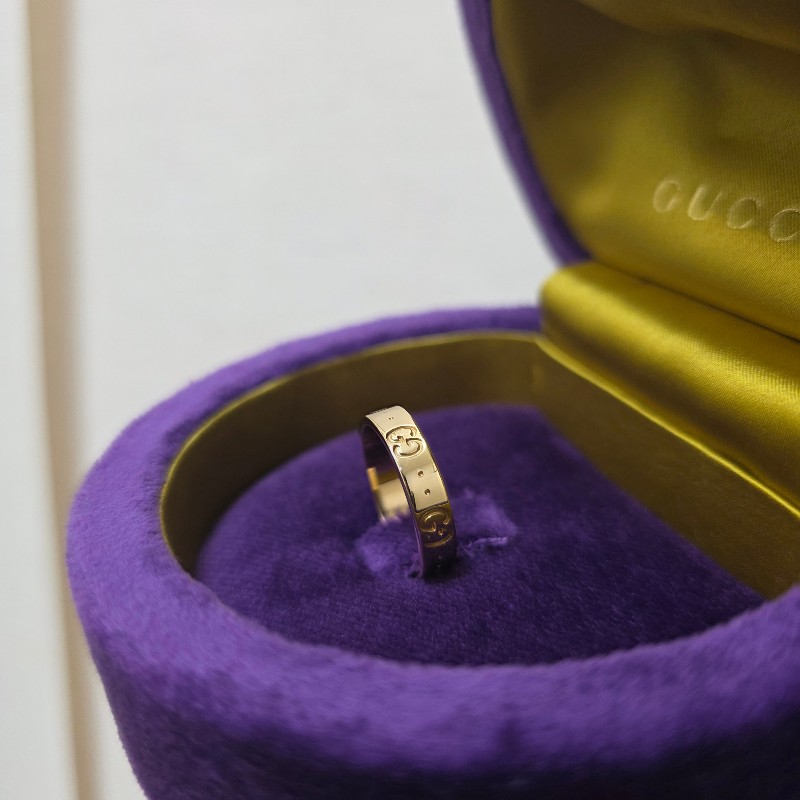 [高CP18k金戒指🥰] Gucci18黃K金 Icon thin戒指-1