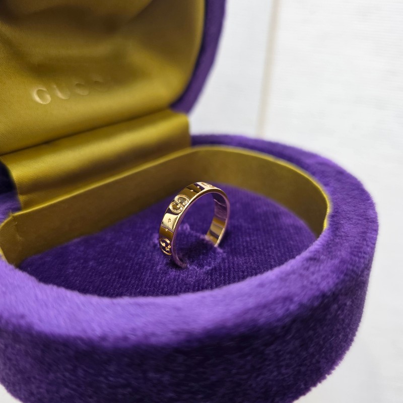 [高CP18k金戒指🥰] Gucci18黃K金 Icon thin戒指-2