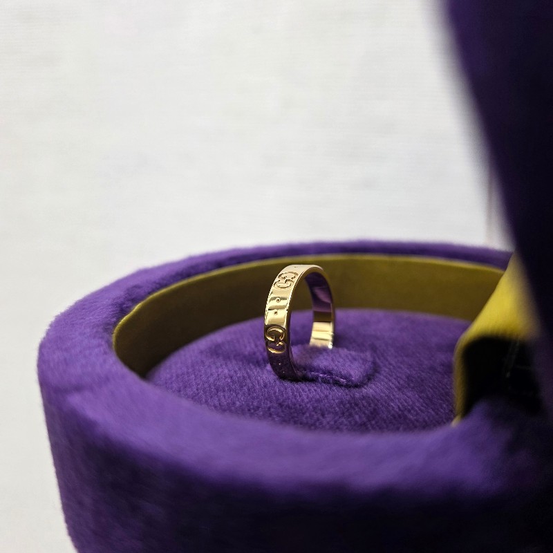 [高CP18k金戒指🥰] Gucci18黃K金 Icon thin戒指-3