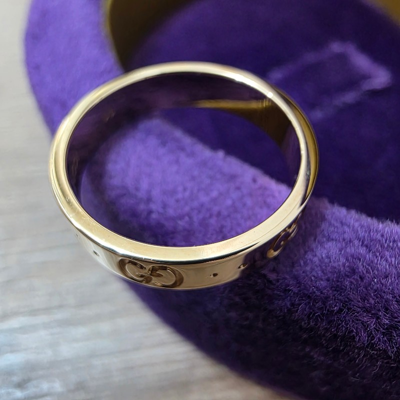 [高CP18k金戒指🥰] Gucci18黃K金 Icon thin戒指-7