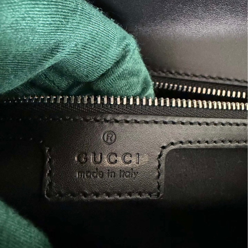 99新Gucci 古馳 Petite 雙G徽標包袋 可調節可拆卸肩帶 全皮邮差包 手提单肩斜挎包-3