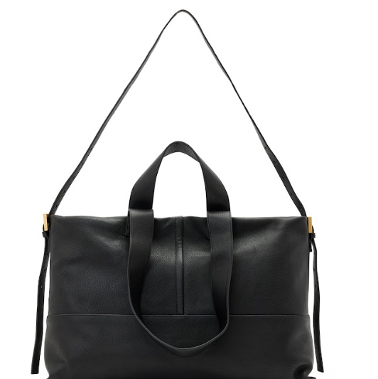 ALLSAINTS 台灣限量20個 黑色荔枝紋 肩背側背2用包 全新 售價15400 吊牌未拆 附盒子 原廠紙袋-0