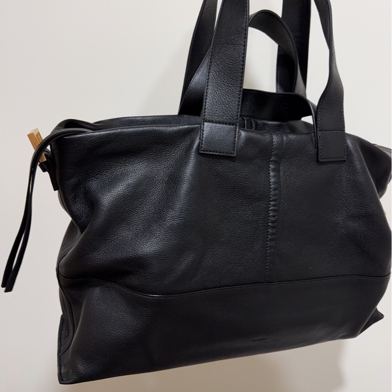ALLSAINTS 台灣限量20個 黑色荔枝紋 肩背側背2用包 全新 售價15400 吊牌未拆 附盒子 原廠紙袋-7