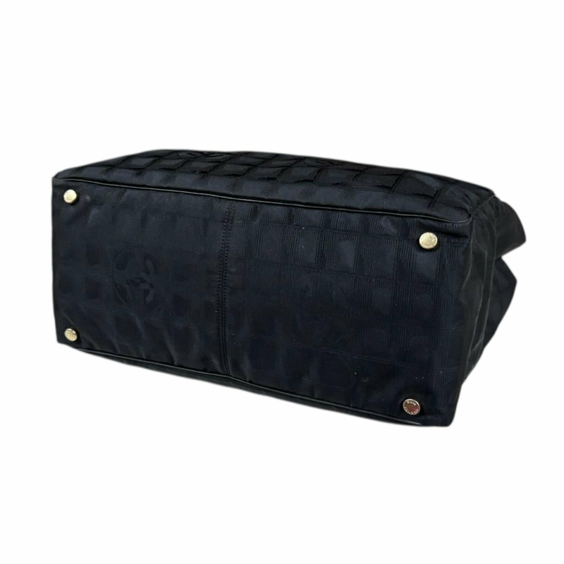 二手香奈兒新款MM托特包,尼龍提花布料,A15991,黑色,女士款-4