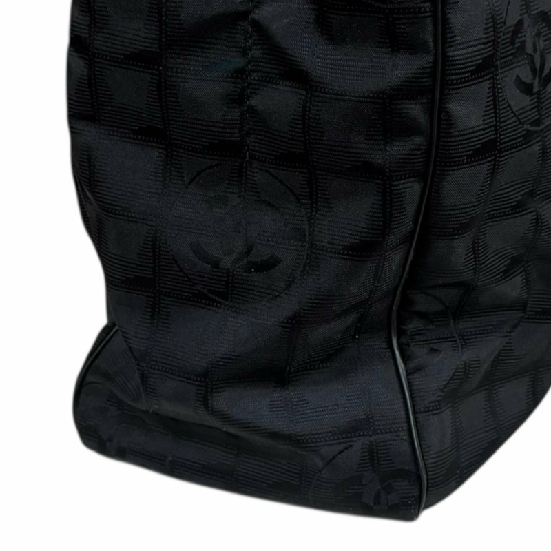 二手香奈兒新款MM托特包,尼龍提花布料,A15991,黑色,女士款-6