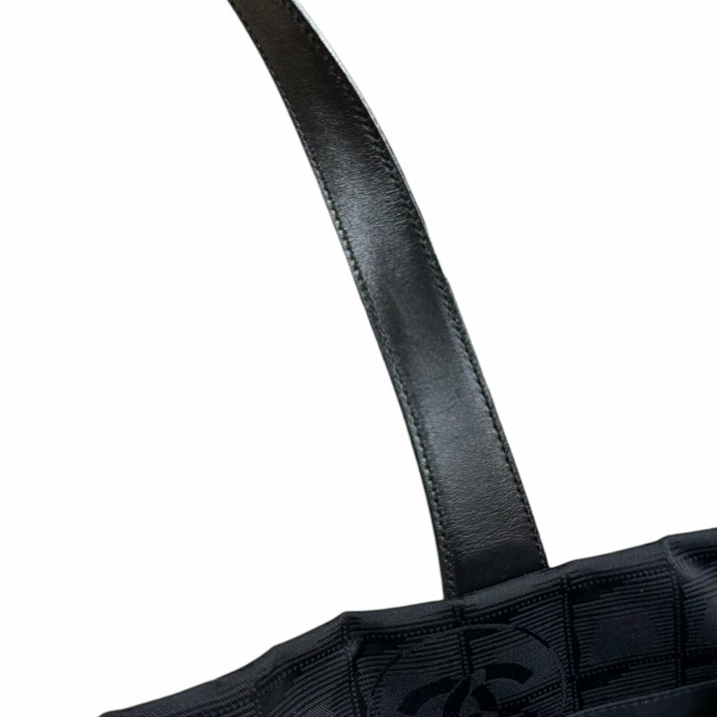 二手香奈兒新款MM托特包,尼龍提花布料,A15991,黑色,女士款-8