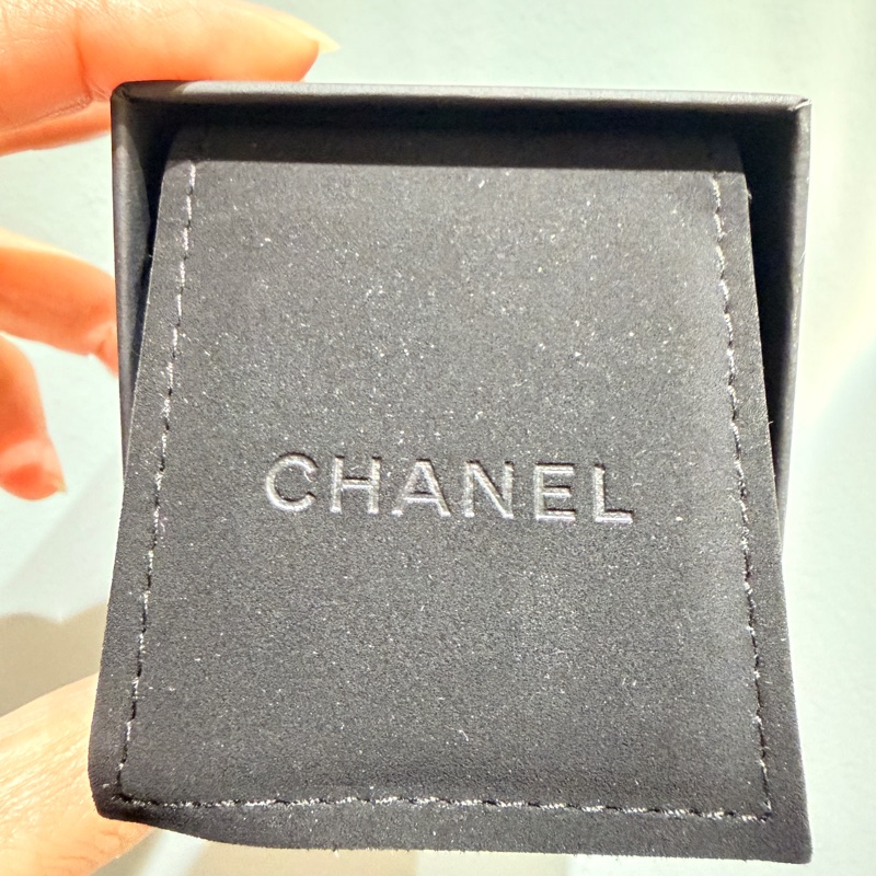 香奈兒 Chanel  雙C耳針 復古金耳針耳環 毛呢-5