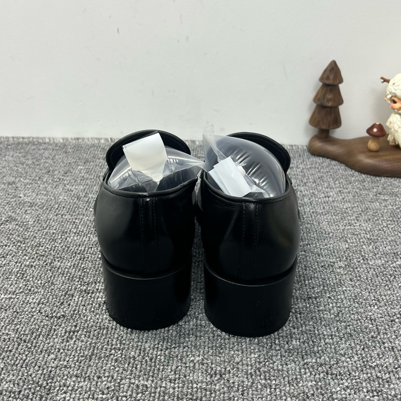 99新 CHANEL香奈兒樂福鞋女鞋金幣/錢幣黑色 38.5碼-5