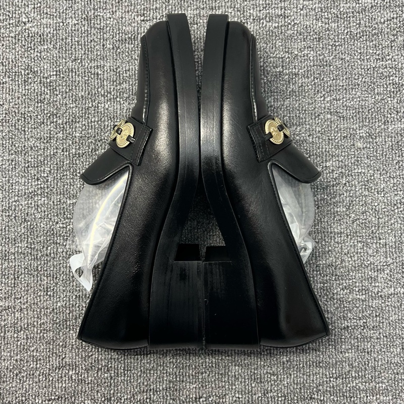 99新 CHANEL香奈兒樂福鞋女鞋金幣/錢幣黑色 38.5碼-10