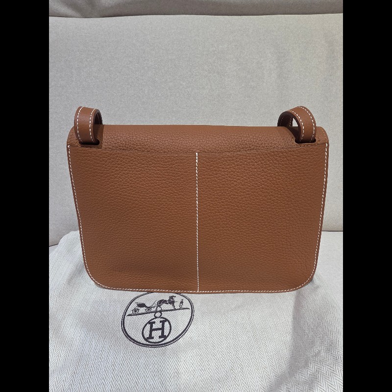 (99.9新)離櫃新品 HERMES HALZEN 25金棕色 (2022年)-1