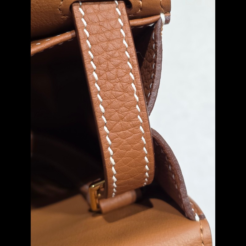 (99.9新)離櫃新品 HERMES HALZEN 25金棕色 (2022年)-7