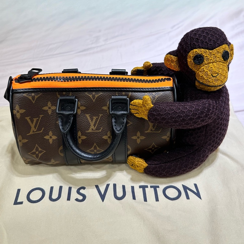 ꧁ Louis Vuitton M80118🤎 Keepall XS 手提/肩背/斜跨包🤎 經典老花【猴子包】꧂-5