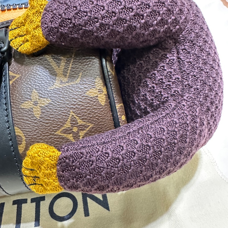 ꧁ Louis Vuitton M80118🤎 Keepall XS 手提/肩背/斜跨包🤎 經典老花【猴子包】꧂-9