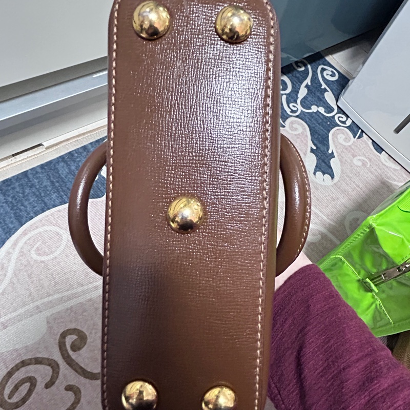 《降價售、誠可議》Gucci Horsebit 1955 Mini Top Handle 貝殼包 焦糖棕-5