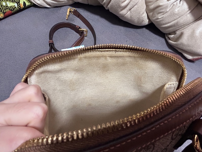 《降價售、誠可議》Gucci Horsebit 1955 Mini Top Handle 貝殼包 焦糖棕-17