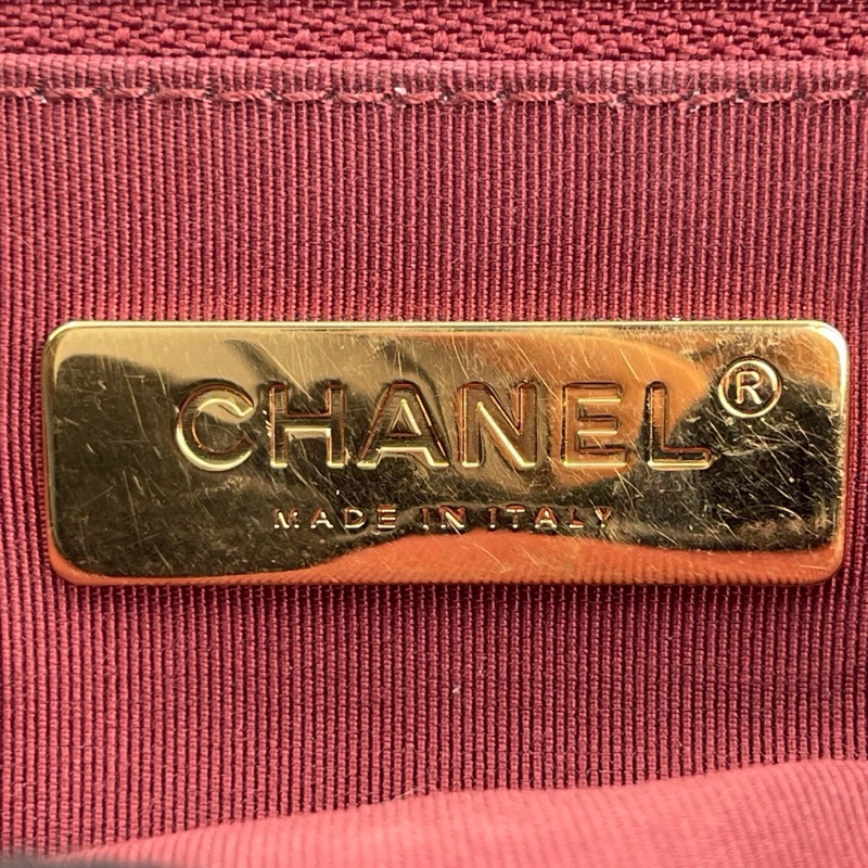 「JL精品代購」香奈兒黑金19Bag皮穿手柄handle小號2way郵差包-19