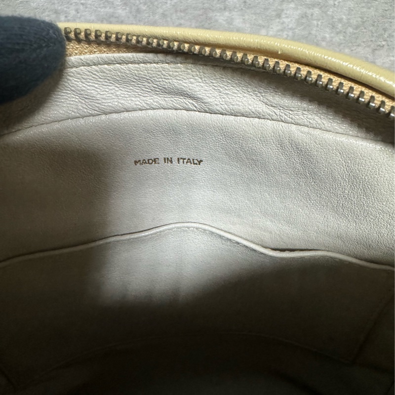 正品 Chanel vintage奶茶色菠蘿釦方包-8