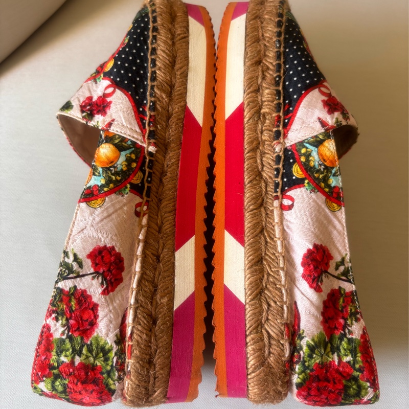 DOLCH &GABbANA 厚底草編鞋~夏日必備-6