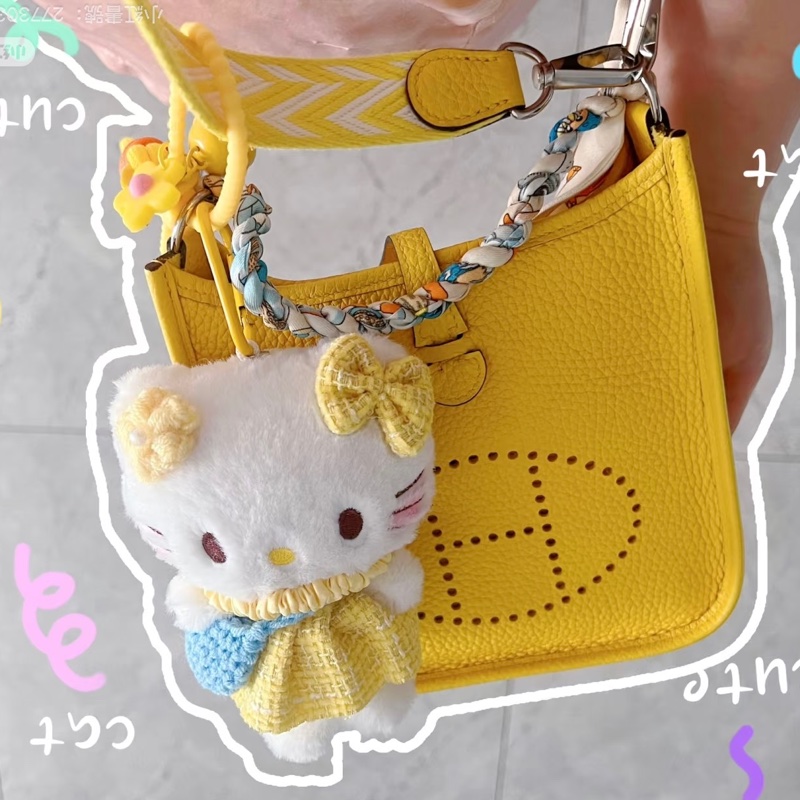 愛馬仕Hermès mini evelyne 檸檬黃銀扣🍋-1