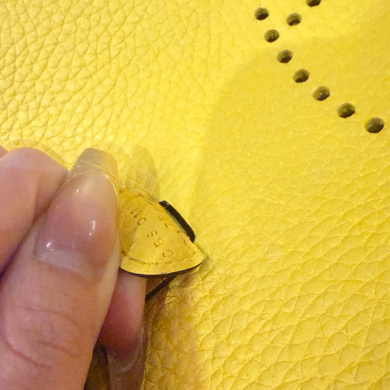 愛馬仕Hermès mini evelyne 檸檬黃銀扣🍋-4