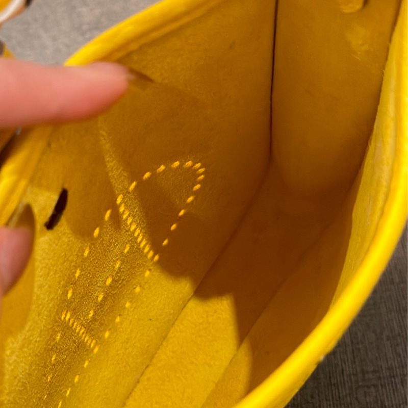 愛馬仕Hermès mini evelyne 檸檬黃銀扣🍋-15