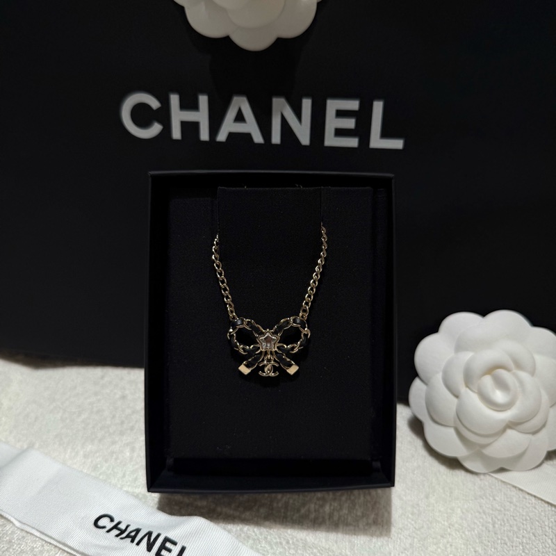 CHANEL蝴蝶結項鍊-0