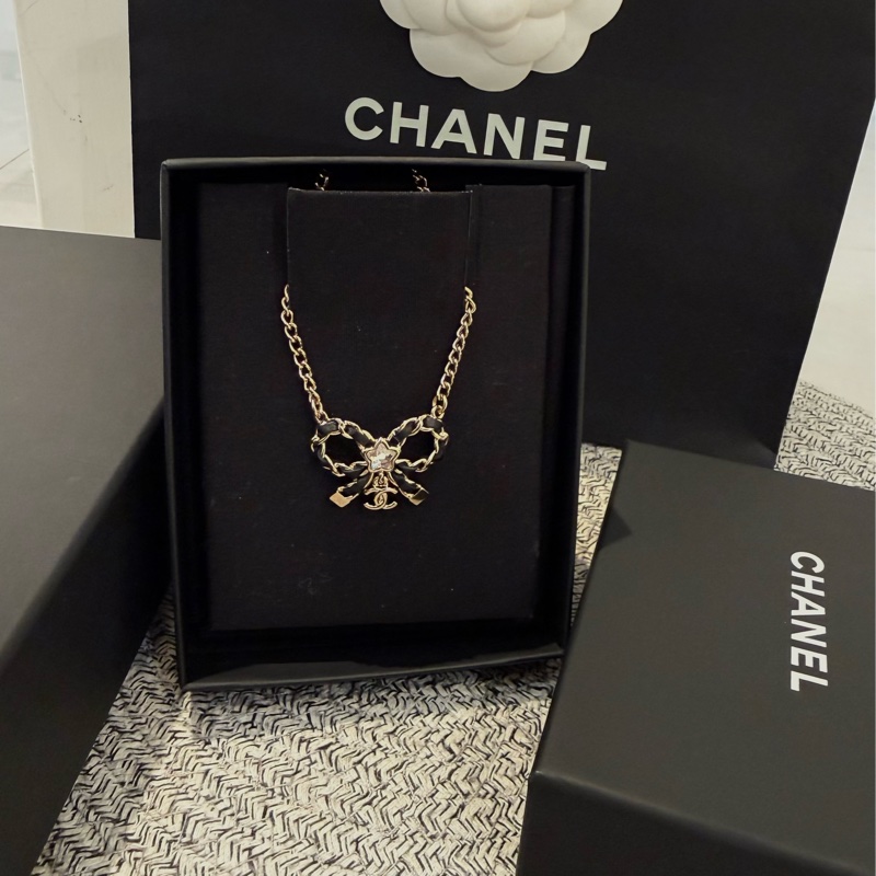 CHANEL蝴蝶結項鍊-4