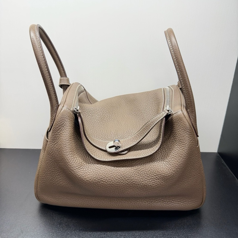 Hermes爱马仕 lindy30大象灰 银扣 Togo皮-0