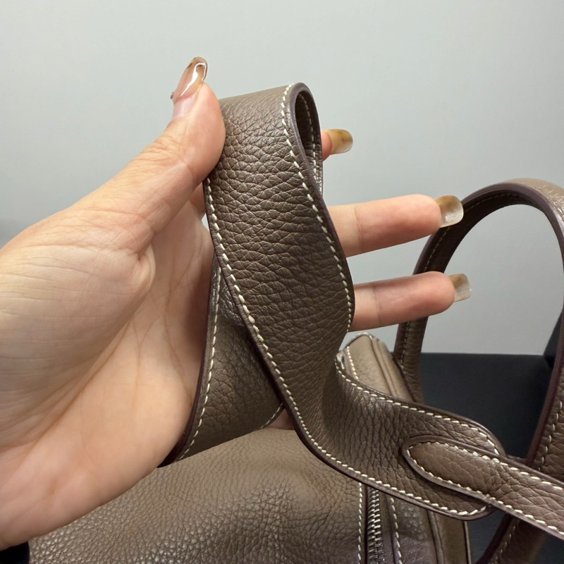 Hermes爱马仕 lindy30大象灰 银扣 Togo皮-5