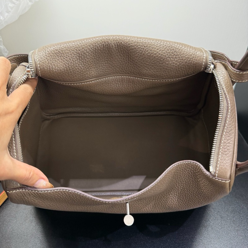 Hermes爱马仕 lindy30大象灰 银扣 Togo皮-11