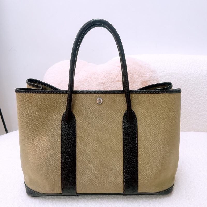 Hermes garden party 36 棕色帆布包/花園包-1