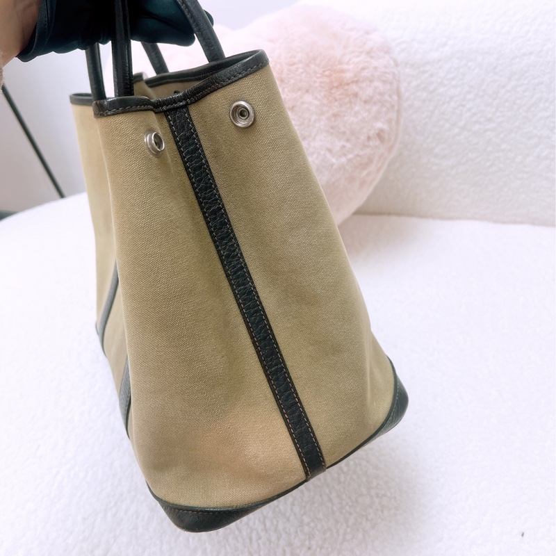 Hermes garden party 36 棕色帆布包/花園包-3