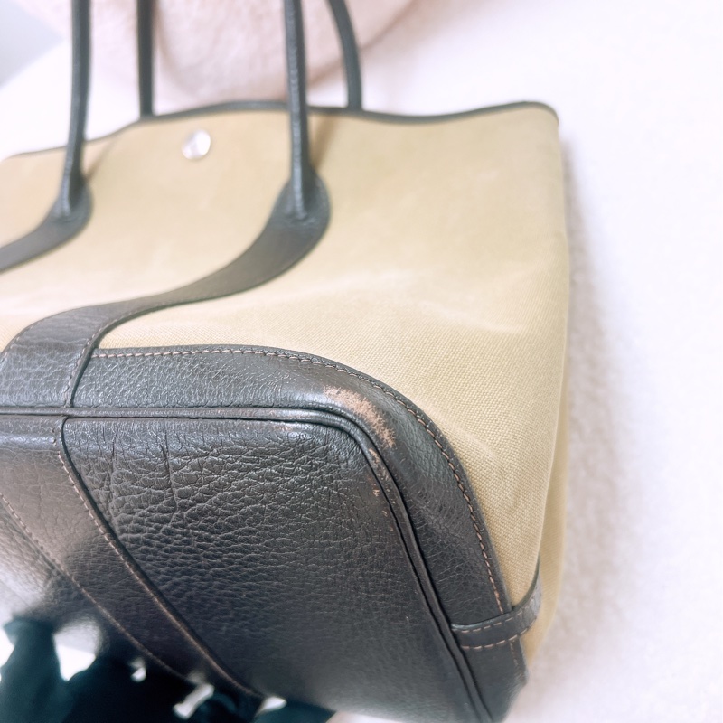 Hermes garden party 36 棕色帆布包/花園包-7