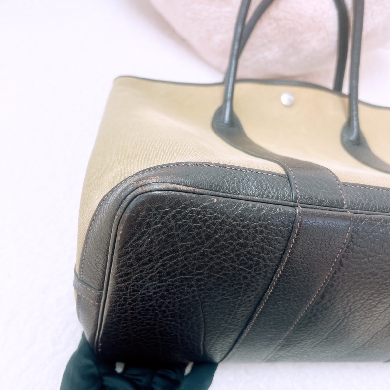 Hermes garden party 36 棕色帆布包/花園包-8