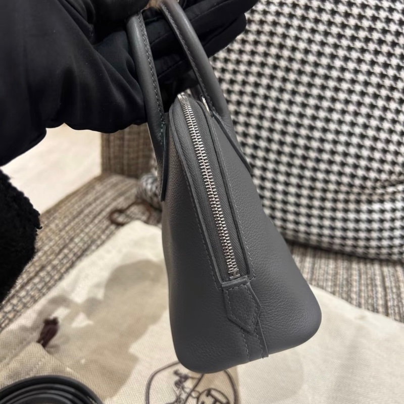 有購證✨ Hermes/愛馬仕 mini保齡球 石板灰銀扣 W刻-1