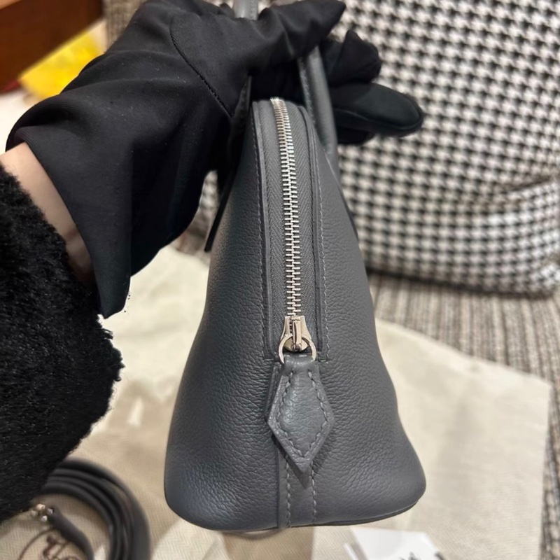 有購證✨ Hermes/愛馬仕 mini保齡球 石板灰銀扣 W刻-3