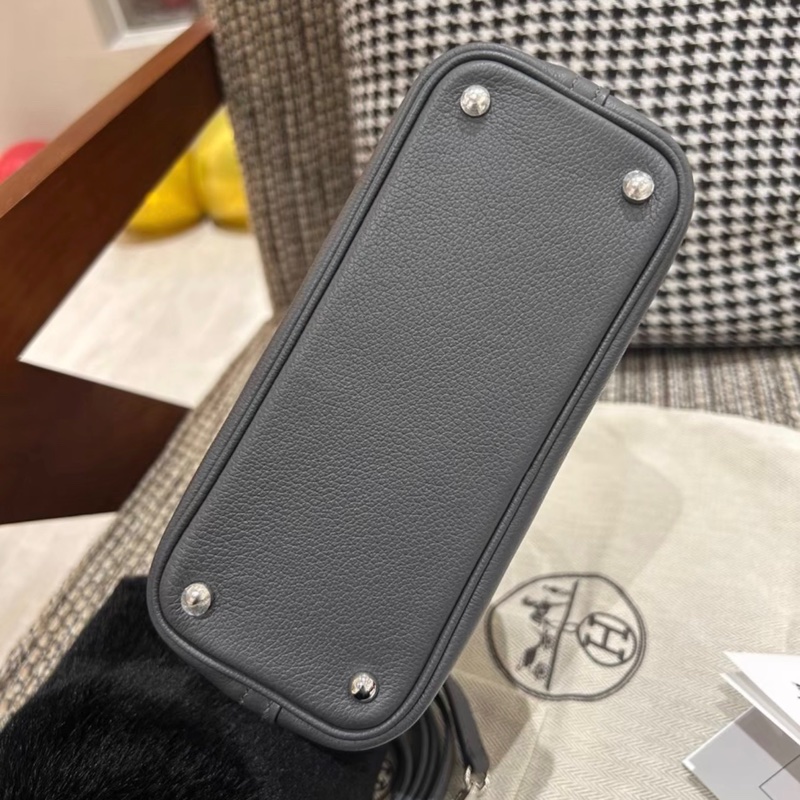 有購證✨ Hermes/愛馬仕 mini保齡球 石板灰銀扣 W刻-4