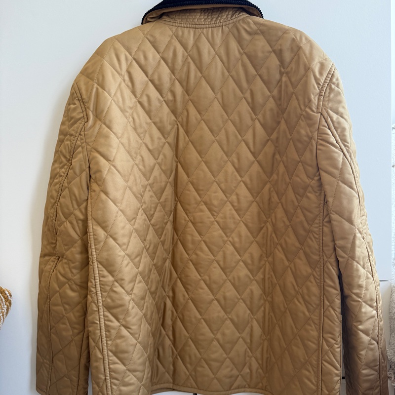 Burberry / 博柏利 金色菱形格棉服，尺寸：M碼-1
