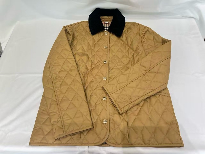Burberry / 博柏利 金色菱形格棉服，尺寸：M碼-6