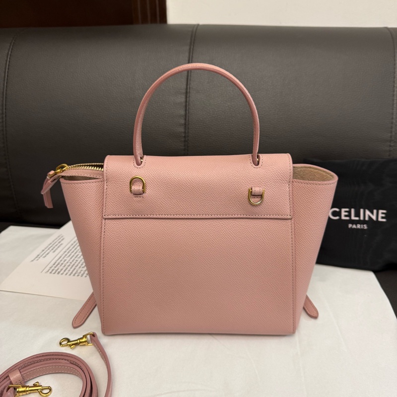 賽琳/Celine 粉色鯰魚包nano牛皮手提單肩斜挎包 尺寸:20 x 11 x 17 cm-1