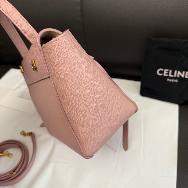 賽琳/Celine 粉色鯰魚包nano牛皮手提單肩斜挎包 尺寸:20 x 11 x 17 cm-2