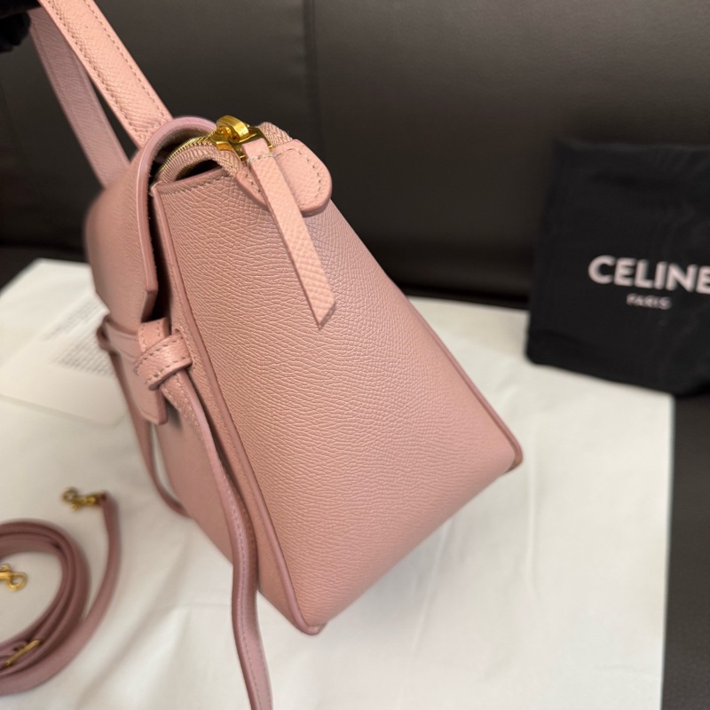 賽琳/Celine 粉色鯰魚包nano牛皮手提單肩斜挎包 尺寸:20 x 11 x 17 cm-3