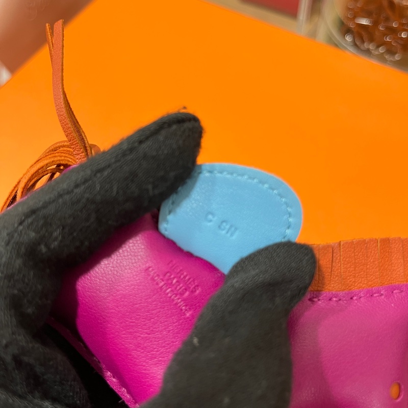 Hermes/愛馬仕Swift皮革 Rodeo MM Charm小馬掛飾(桃紅/水藍/橘)-7