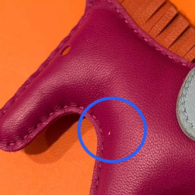 Hermes/愛馬仕Swift皮革 Rodeo MM Charm小馬掛飾(桃紅/水藍/橘)-10