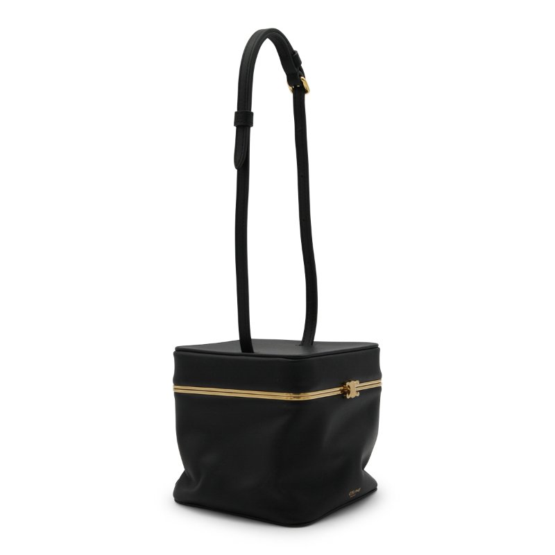 🌺2026春夏新品特價上市🌺Celine 124232 Triomphe Frame 凱旋門小款柔軟小牛皮盒子包 黑色-6