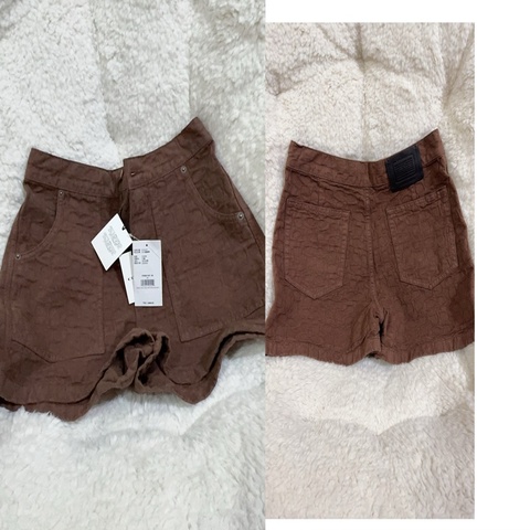 全新 coach巧克力色牛仔短褲（M號）