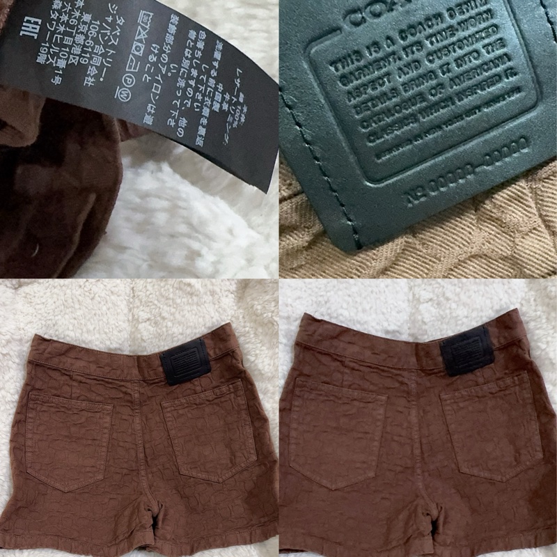 全新 coach巧克力色牛仔短褲（M號）-2