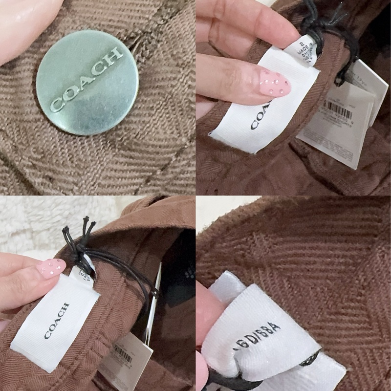 全新 coach巧克力色牛仔短褲（M號）-3