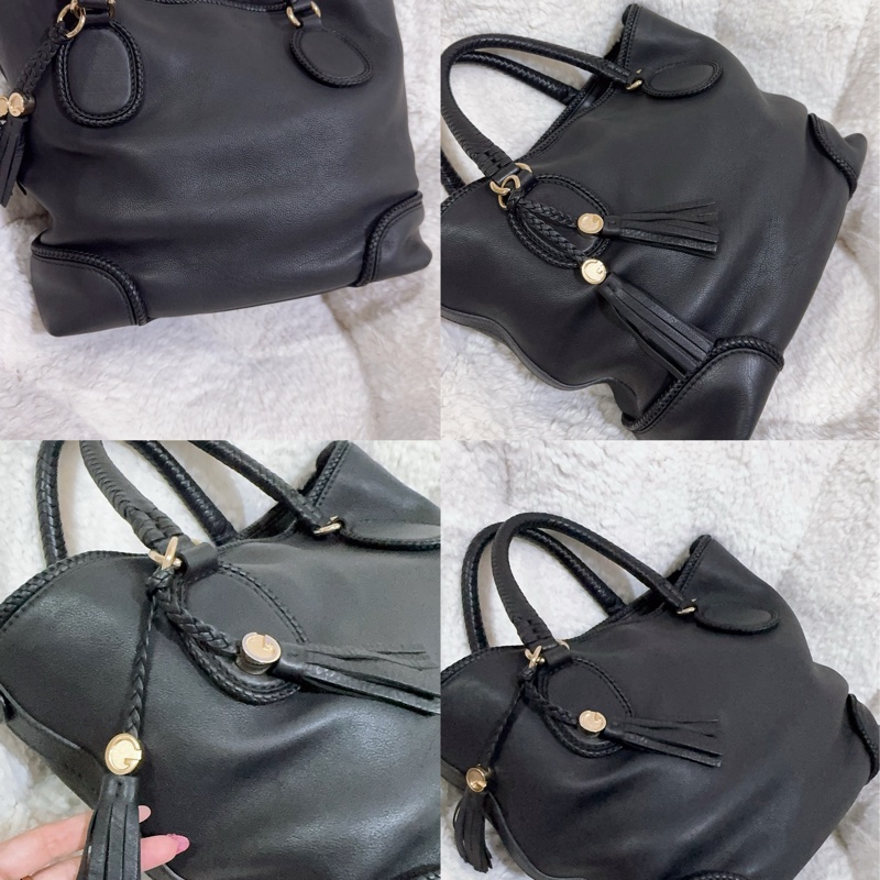 全新 Gucci 流蘇托特包（黑色）-5