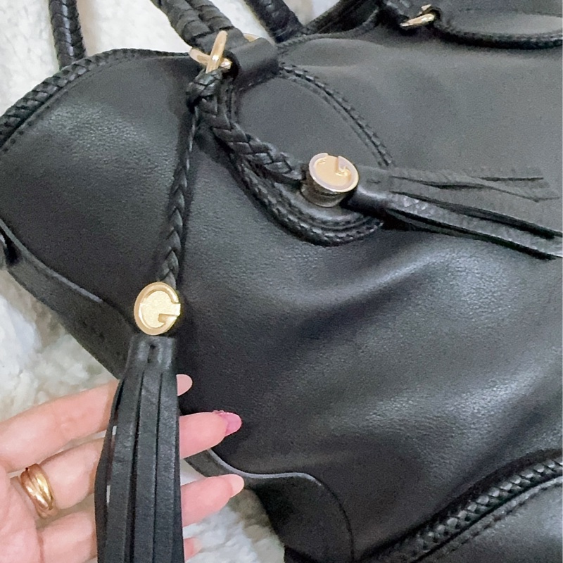 全新 Gucci 流蘇托特包（黑色）-15